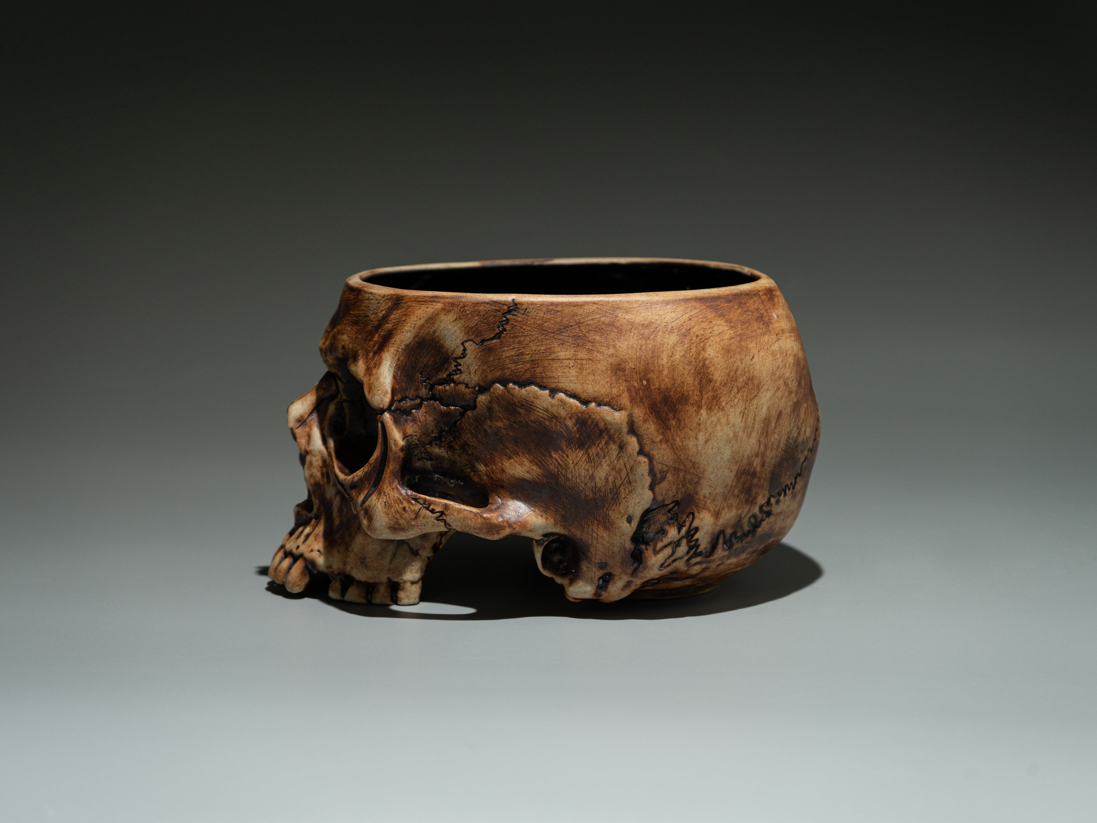 Memento Mori Life-Sized Skull Bowl