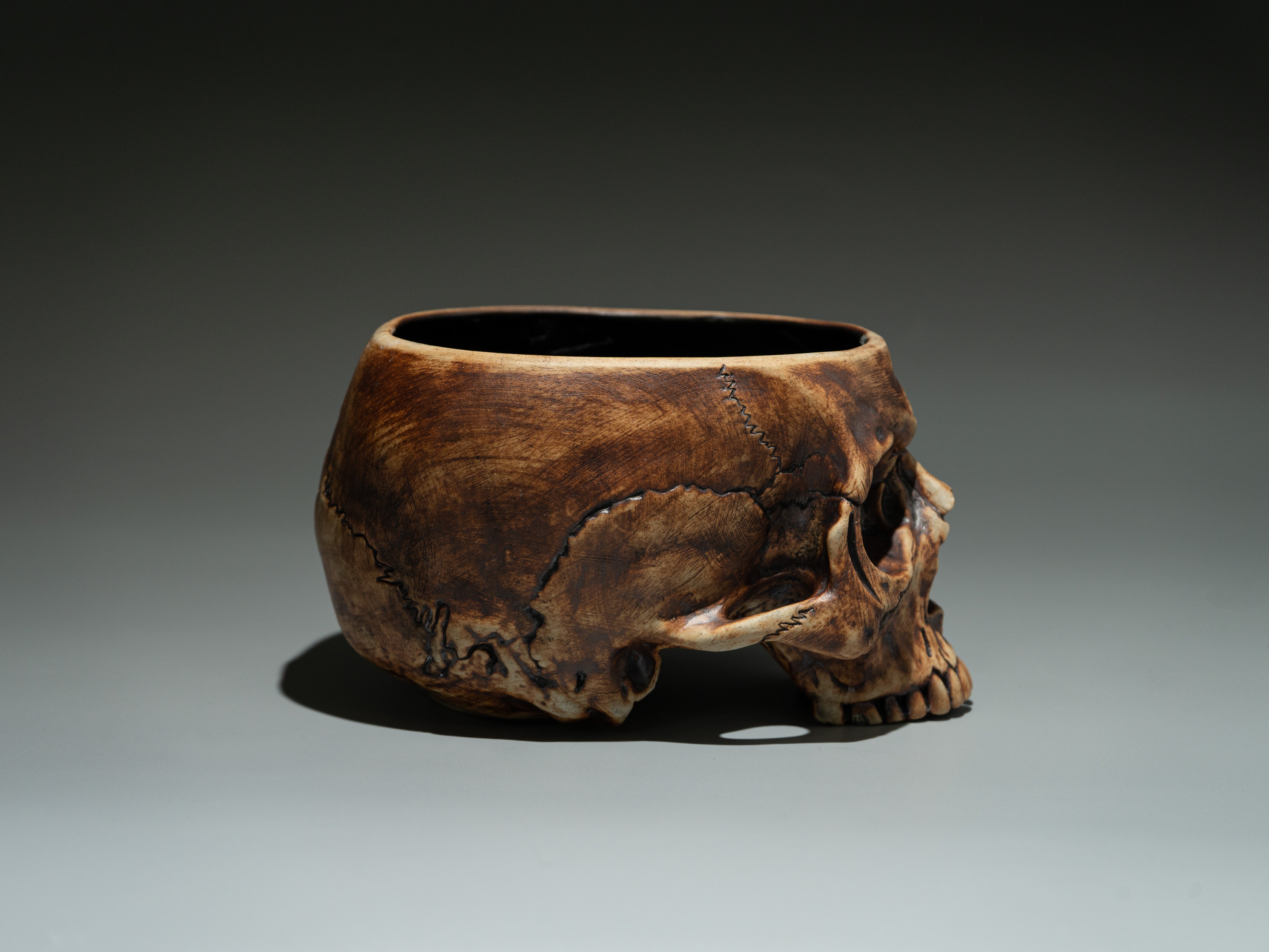 Memento Mori Life-Sized Skull Bowl