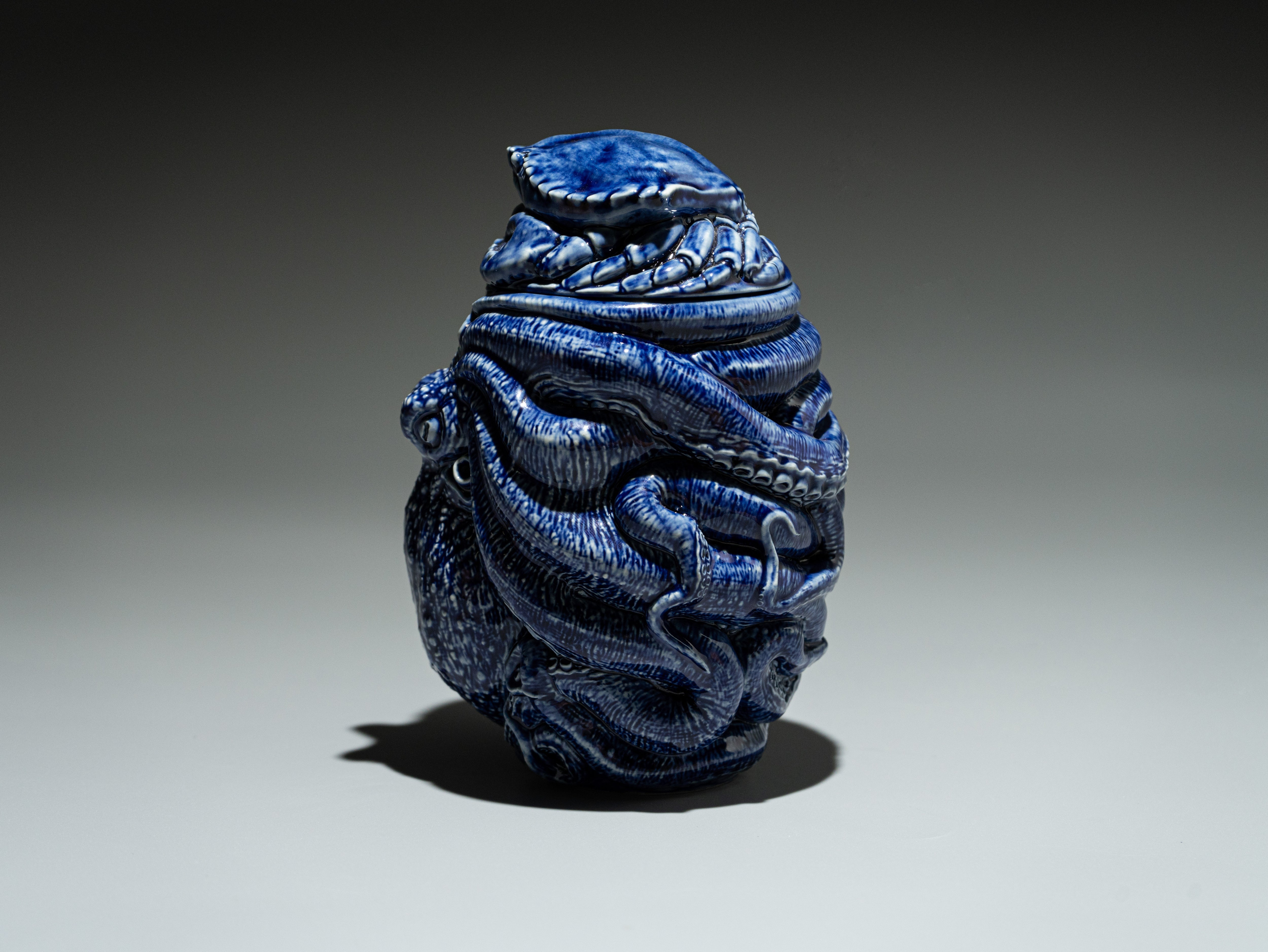 Cobalt Octopus Cup
