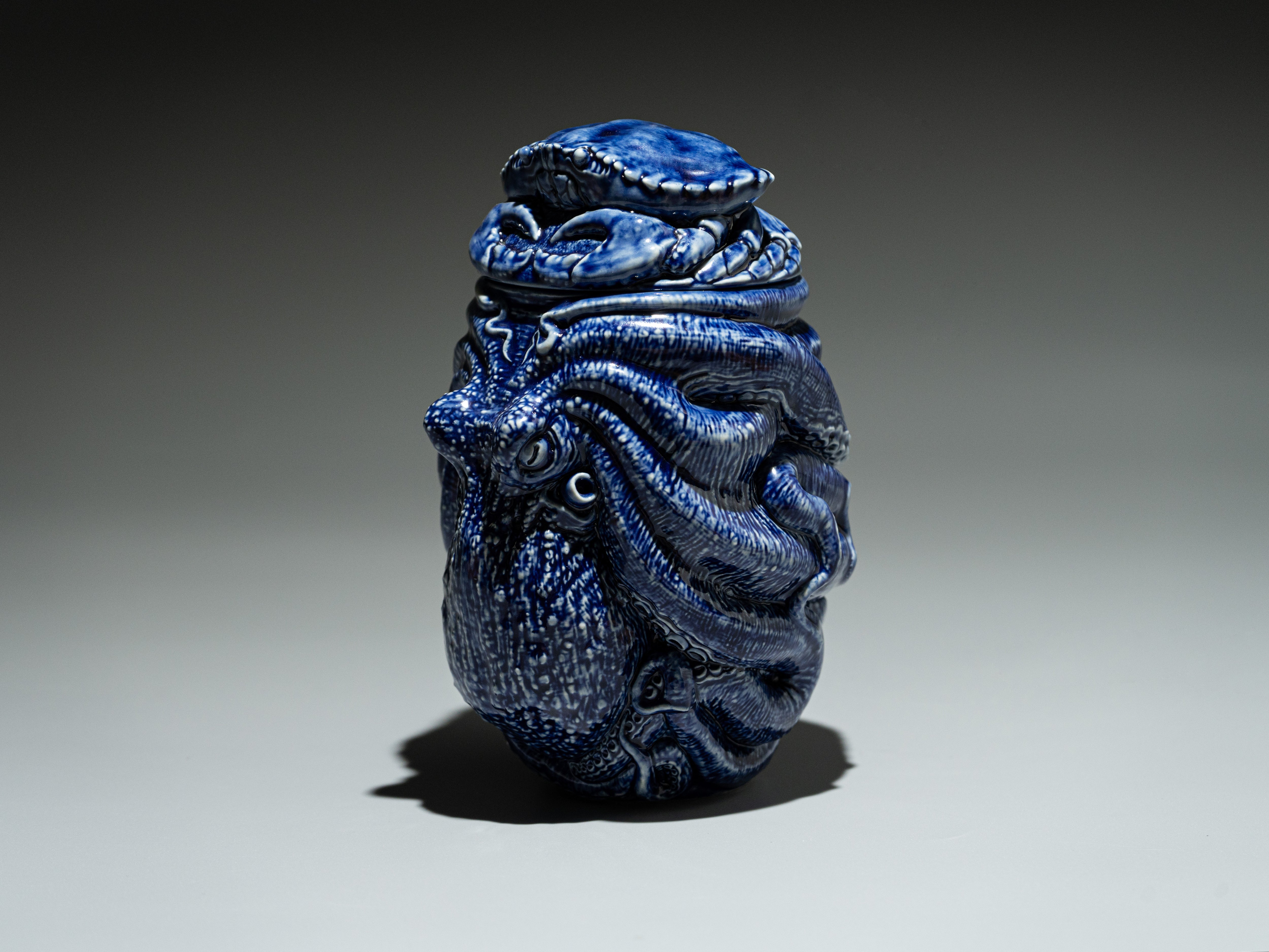 Cobalt Octopus Cup