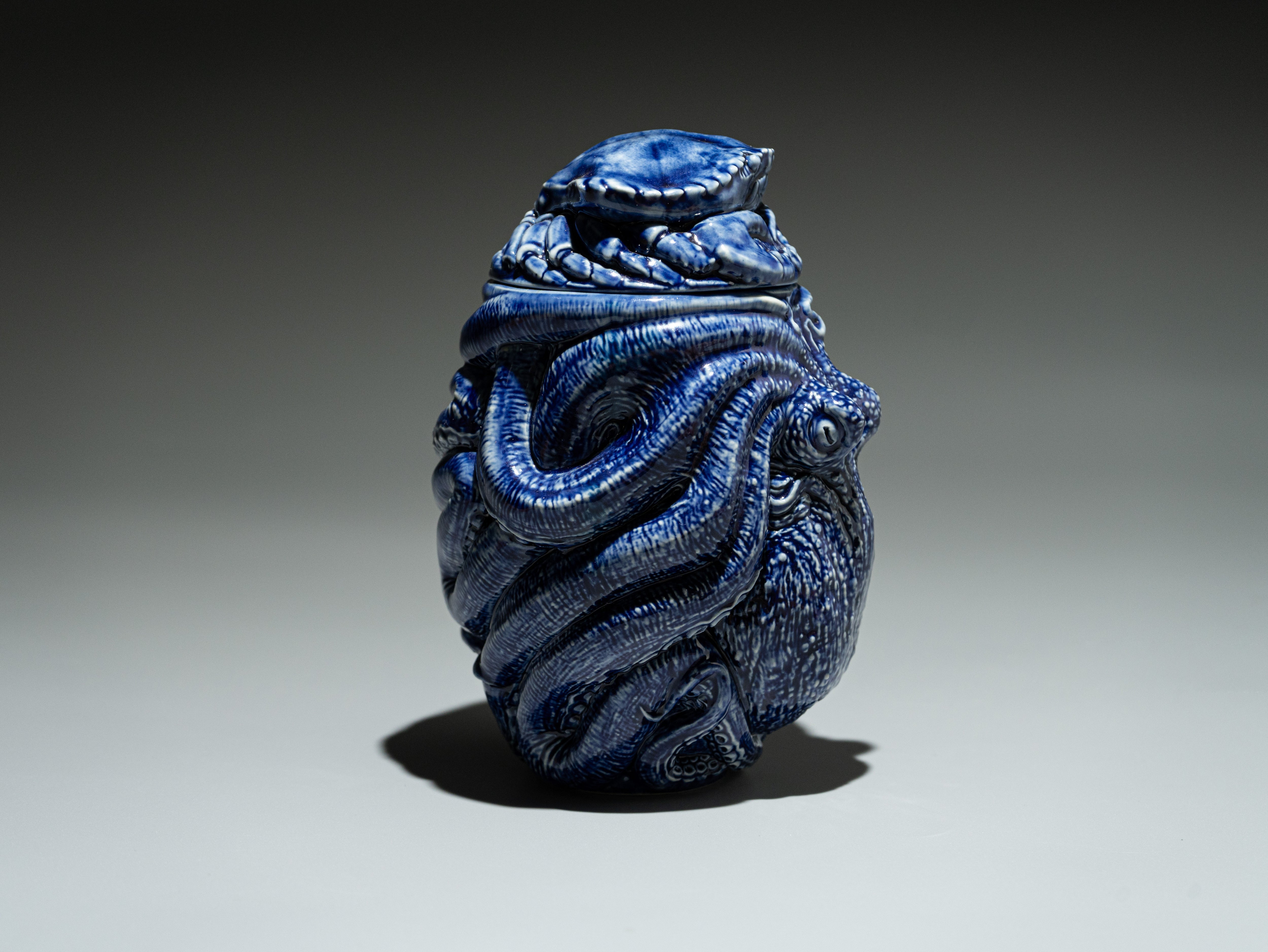 Cobalt Octopus Cup