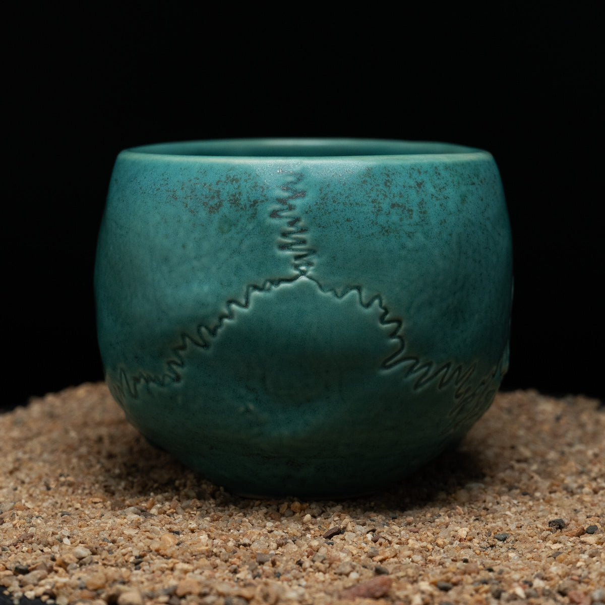 Turquoise Memento Mori Skull Cup 12oz — product detail
