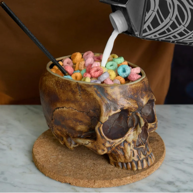 Handcrafted Ceramics Memento Mori Life-Sized Skull Bowls – Trevor